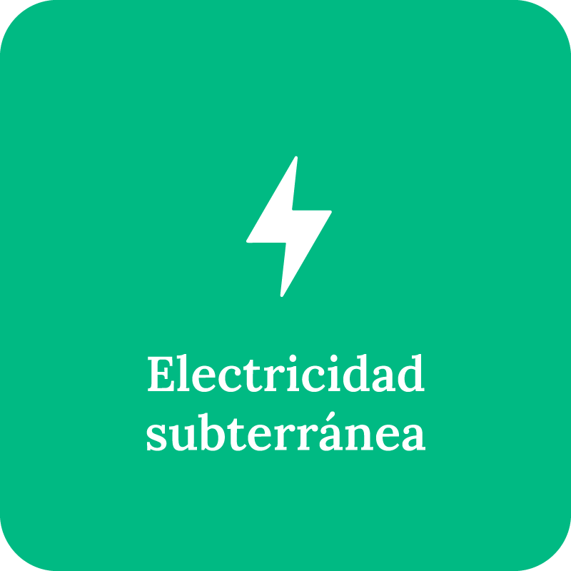 Loteo con electricidad subterránea