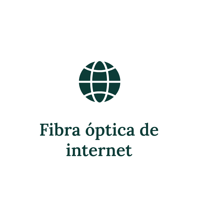 Parcelas con fibra óptica en internet
