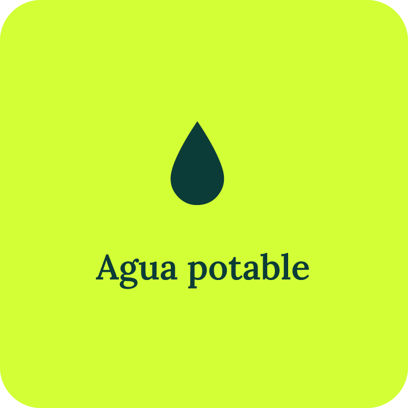 Sitios con agua potable en el sur